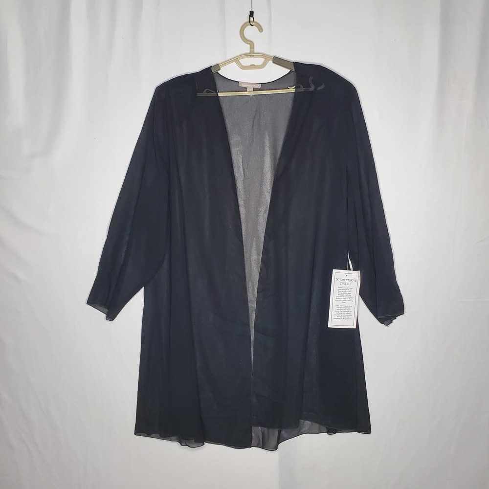 Woman Within  Sheer Cardigan 26W Evening Overlay Whimsigoth Witchy Romantic‎ Y2K